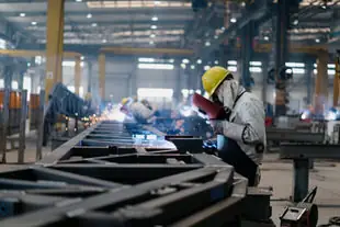 A factory floor at full tilt.